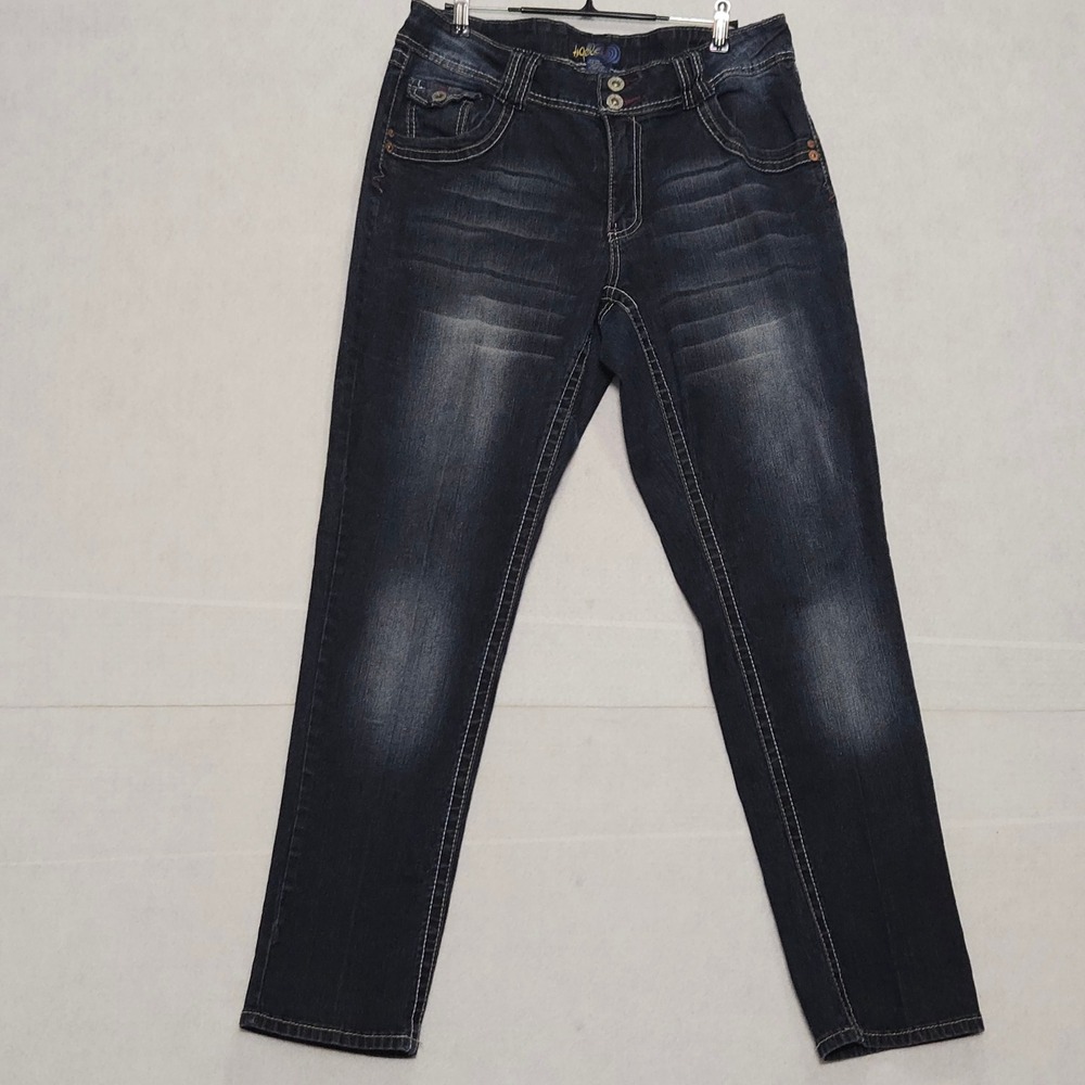 Angel Jeans Women Size 18 Dark Wash with Pockets Bootcut Denim